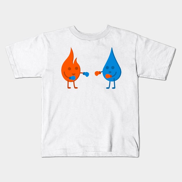 Fire and Water. Kids T-Shirt by lakokakr